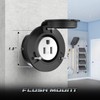 Flanged Outlet NEMA 5-15 15 Amp Grounding Straight Blade Receptacle
