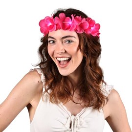Set of 12 Pink LED Value Flower Crown Headbands