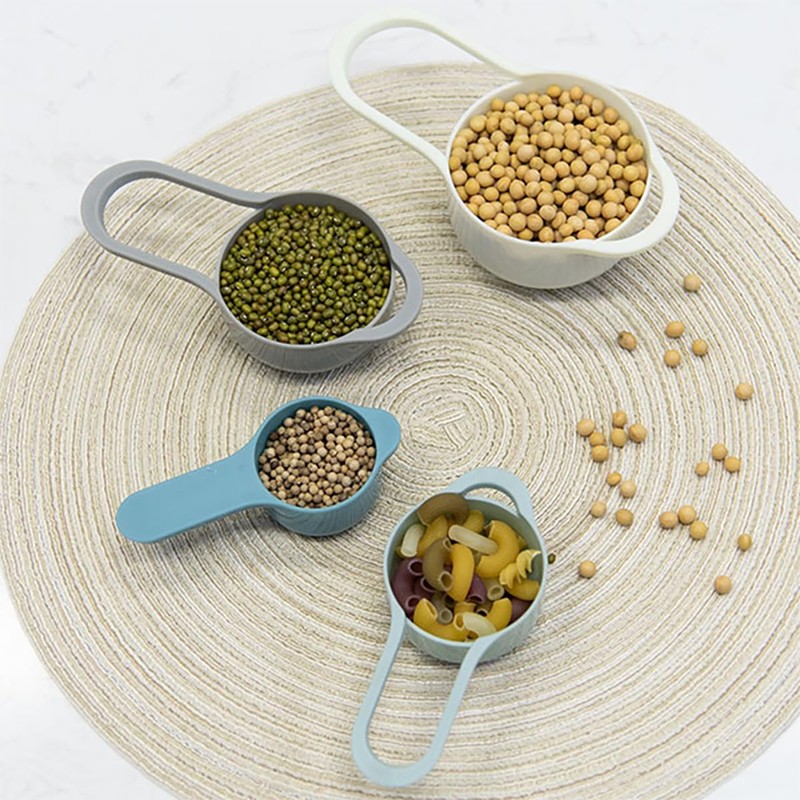 MiHerom Plastic Nesting Bowls Set with Mixing Bowls,Colanders,4 Measuring Cups,Sifter