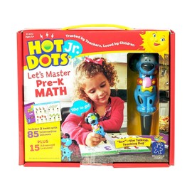 Educational Insights Hot Dots Jr. Let's Master Pre-K Math Set, Homeschool & School Math Workbooks, 2 Books & Interactive Pen, 100 Math Lessons, Ages 4+