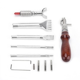 6 pcs/set Leather Craft Punch Tools Kit Stitching Carving Working Sewing Saddle Groover