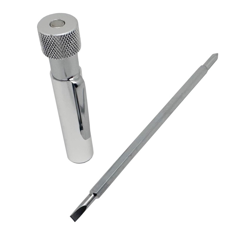 Pocket Screwdriver with Clip and Magnet - Phillips and Slotted-Flat