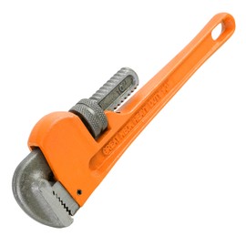 GreatNeck PW10 Pipe Wrench | Quality Home & Automotive Tool | Well Balanced Wrench | Steel Construction | Adjustable Jaws | Red, Gray, & Silver