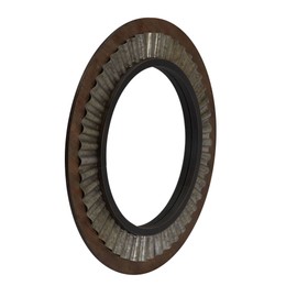 Household Essentials Wood Framed Sunburst Metal Mirror, Brown