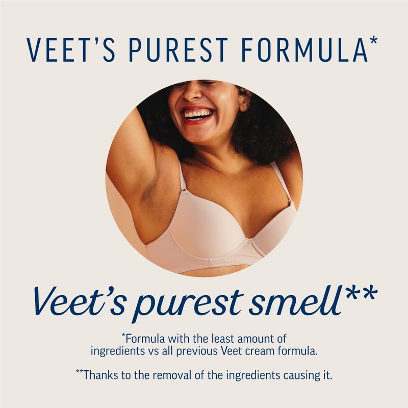 Veet Pure Hair Removal Cream, Legs & Body, Sensitive Skin,