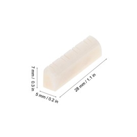 Set of 3 Mandolin Tailnuts, Slotted Mandolin String Bone, 28 x 7 x 5 mm Mandolin Bridge Saddle and Saddle Instrument Replacement Accessories for 8 String Mandolin