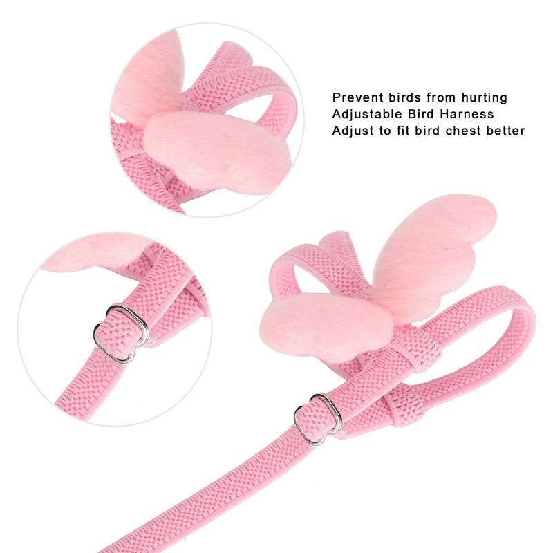 Outdoor Pet Bird Cute Harness Leash Parrots Flying Training Adjustable