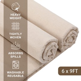 6 Pcs Drop Cloth for Painting, 6 x 9 ft Canvas Drop Cloth Double Stitched Thick Canvas Tarp Heavy Cotton Drop Cloth Painters Blanket for Furniture Floor Protection