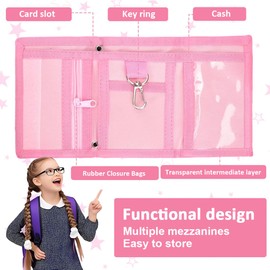 Kinder Brustbeutel - Dreifach Gefaltete Geldbörse Mit Schlüsselanhänger, Einhorn Geldbörse Mit Exquisitem Anhänger, Portemonnaie Zum Umhängen Geschenk Für Jungen & Mädchen