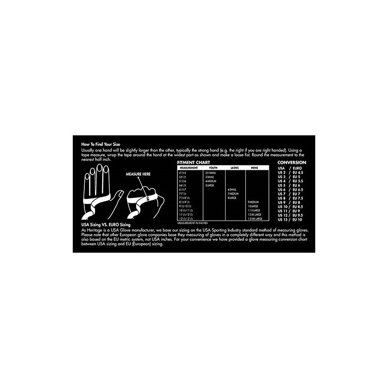 Heritage Pro 8.0 Bull Riding Gloves, Size 11, Black