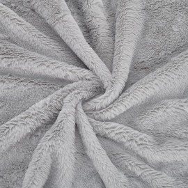 BENECREAT 160 x 50 cm Faux Fur Fabric with Short Hair, Dark Grey Pre-Cut Fur Fabric for Crafts, Shaggy Fur Patches for Costumes, Clothing, Carpets, Cushions, Decorations