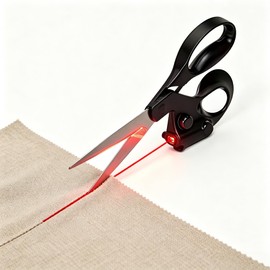 2026 Upgraded Laser Guided Scissors for Fabric Cutting, Cuts Straight Fast with Professional Precision Laser Guide,Sewing Scissors for Quilting Home Craft Wrapping Gift with Ergonomic Handle
