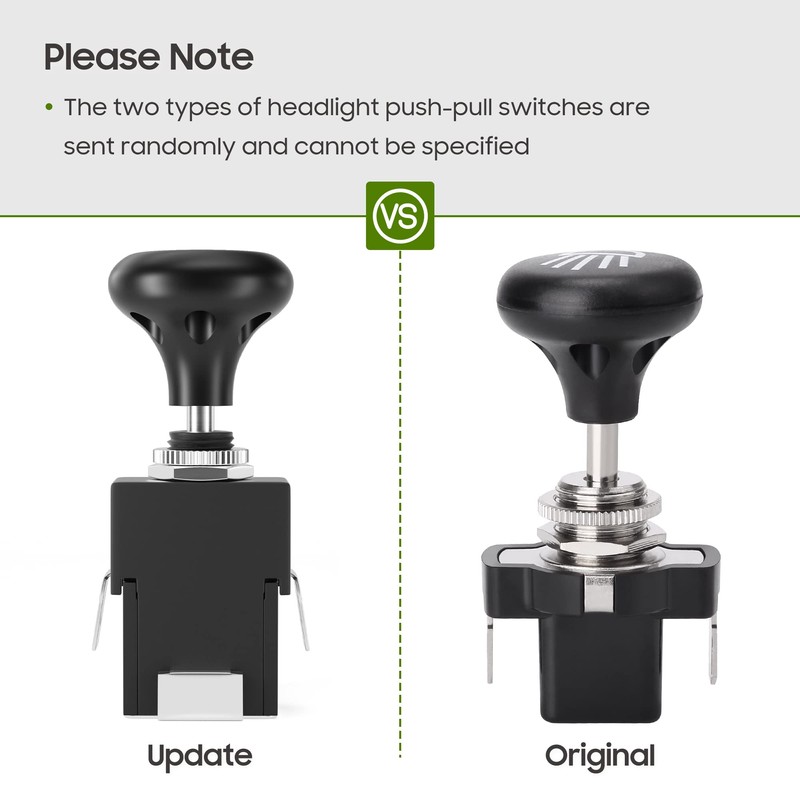 10L0L Universal Golf Cart Light Switch, Push Pull Headlight Switch