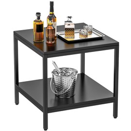 YITAHOME Table Stand for Commercial Ice Maker Machine 2-Tier Storage Shelf Coffee Tea End Table Square Simple Style Side Table for Office, Restaurant, Home, Bars, Coffee Shop