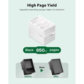 Exurbiz 64XL Ink Cartridges Black Compatible for HP 64 XL Work with Envy Photo 7855 7858 7155 6255 6252 7100 7800, HP Envy Inspire 7900e 7950e Tango Series Printer, 2 Pack