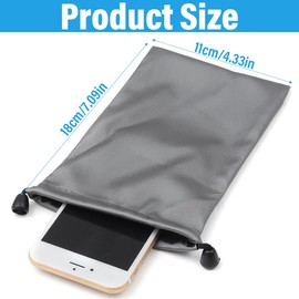 WeddHuis Drawstring Storage Bag, Microfibre Waterproof Dry Bag, Storage Bag for Mobile Phones, Cameras, Pack of 4