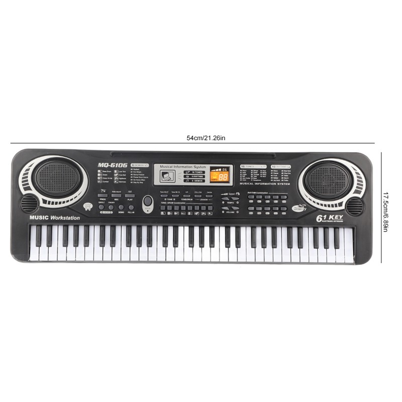 61‑Key Electric Digital Key Board Piano Musical Instruments Kids Toy