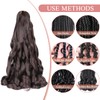 French Curly Braiding Hair,16Inch 8Pack Loose Wavy Bouncy Braiding Hair