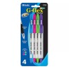 BAZIC 4 Color G-Flex Dazzle Oil-Gel Ink Pen w/ Cushion Grip