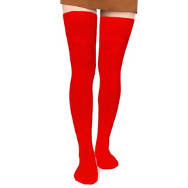 Women Thigh High Socks Extra Long Cotton Knit Warm Thick Tall Long Boot Stockings Leg Warmers