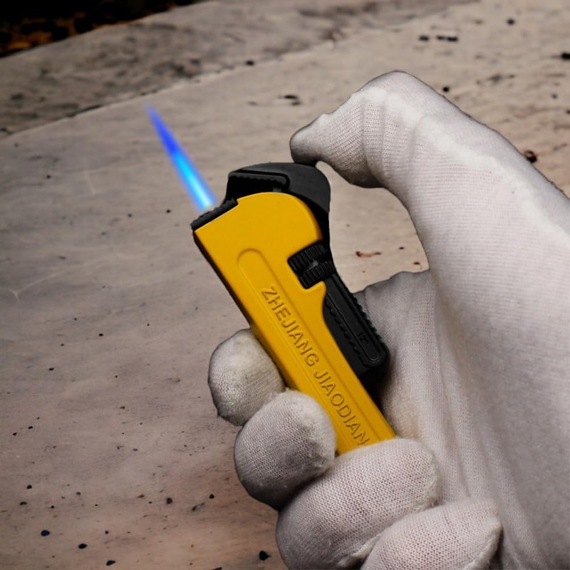 Pipe Wrench Inflatable Lighter, Fun Novelty Windproof Torch Lighter, Refillable
