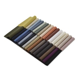 COTTONVILL 11COUNT Linen Blend Solid Bio Washing Fabric (Quarter 10pcs, 01-Haze)