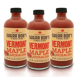 Sugar Bob’s Finest Kind - Vermont Maple Sriracha, Original Sweet and Spicy Hot Sauce, Net Wt. 9.6 oz. (Pack of 3)