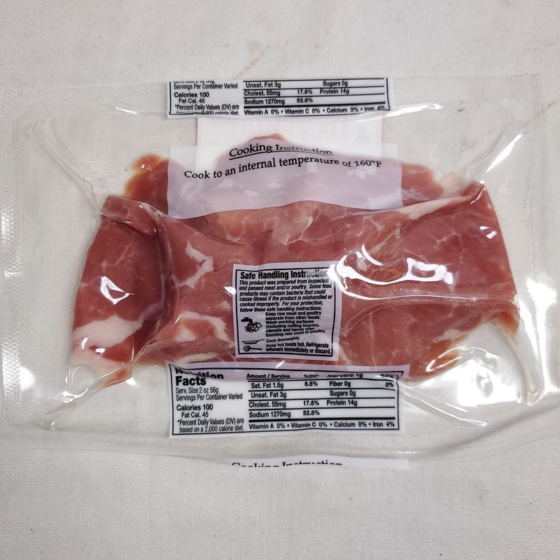 North Carolina Mountain Cured Country Ham Trimmings 5-4 Oz. Packs