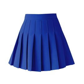 TONCHENGSD - Minifalda plisada de cintura alta para mujer, Azul Real, M