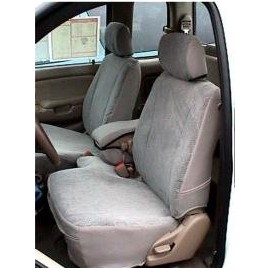 Durafit Seat Covers, Made to fit 2001-2004 Tacoma Front Seat Covers 60/40 Split Seat with Integrated Opening Console, Adj. headrests, and Fold Console w/Lid