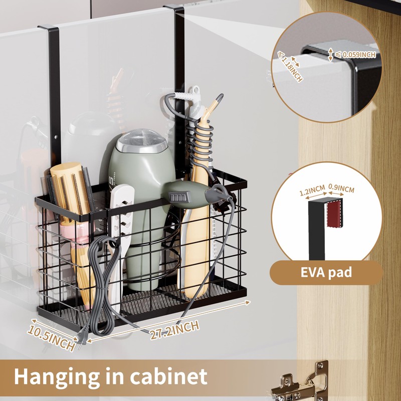 Hair Dryer Holder -3-in-1 Hair Tool Organizer Blow Dryer Holder