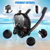 Full Face Snorkel Mask Adult with Double Tube, 180° View
