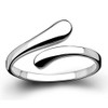 Women's 925 Sterling Silver Simple Open Adjustable Rings