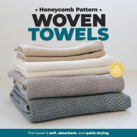 泉州南部織 Honeycomb Weave 100% Cotton Face Towel Set - Ultra-Absorbent, Quick-Drying, Soft and Durable, Manufacturing with Senshu Post-Bleaching for Gentle Skin Care Set of 6 (Gray)
