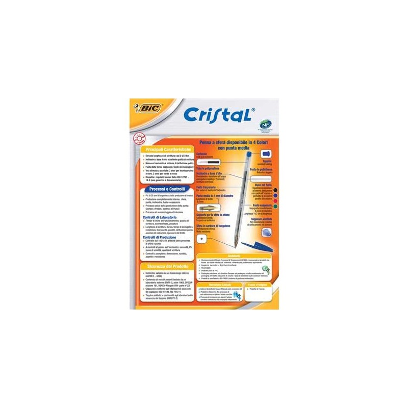 BIC Cristal Medium Ballpoint Pen, blue