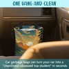 KXWQTRDD Car Garbage Bag Mountain Lake and Sunrise Drawstring Car