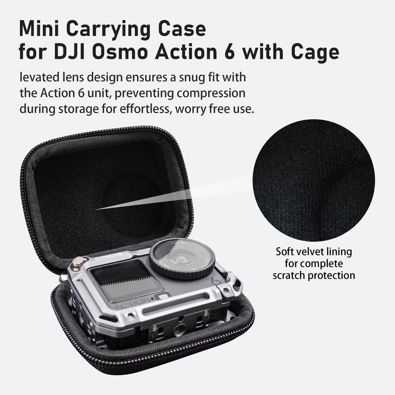 CYNOVA Camera Carrying Case for DJI Osmo Action 6 Cage