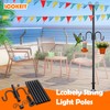 String Light Poles Outdoor with Hook, 8.3ft Lighting Pole for