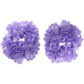 Zac's Alter Ego Set of 2 Soft Chiffon Ruffle Hair Scrunchies with Flower Ends