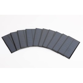 FellDen 5V Micro Solar Panels, 10PCS 5V 200MA Solar Cells Kit Polycrystalline Solar Panels 110mmx60mm / 4.33''x 2.36''