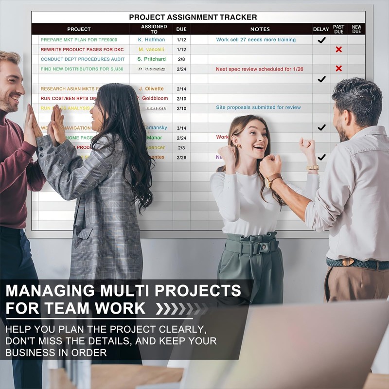 Lincia Large Magnetic Project Planning Management Vision Board 24" x
