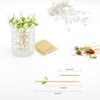 Minisland Green Rose Flower Cocktail Picks, 4.7 Inch Long Bamboo