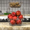 Simple Houseware 2-Tier Countertop Fruit Basket Bowl Storage, Chrome