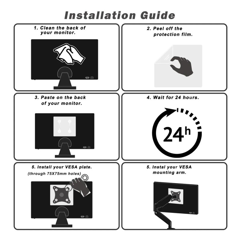 Adaptador Universal Vesa Para Monitores De Pantalla