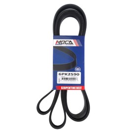 MOCA 6PK2590 EPDM Serpentine Belt fit 06-10 for Ford Mustang 4.6L & for Hyundai Sonata 2.4L & 06-10 for Kia Optima 2.4L & 94-96 for GMC C1500 6.5L