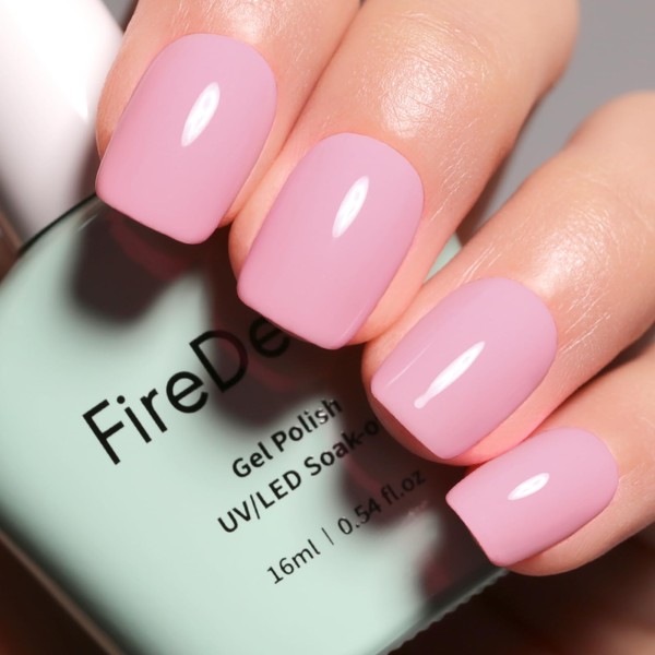 Firedeep Firedeep Gel Nail Polish,16ml Light Pink Color Soak Off