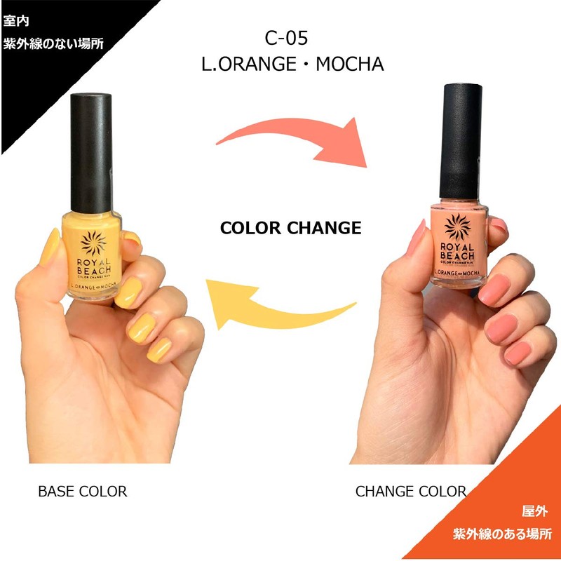 ROYAL BEACH Royal Beach Color Change Nail L.ORANGE to MOCHA