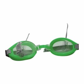 schone Children's Swimming Goggles – Adjustable Kids Swim Goggles with Rubber Eye Protectors, Nose Strap & Head Strap – Durable Plastic and Rubber, Bright Colours (Green)