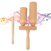 Chinese Bangzi Wooden Cylinder Clapper Treble Bass Percussion Musical Instruments