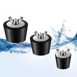 Pack of 3 Pool Winter Plugs, 25-38-51 mm Pool Rubber Plugs with Stainless Steel Bolts